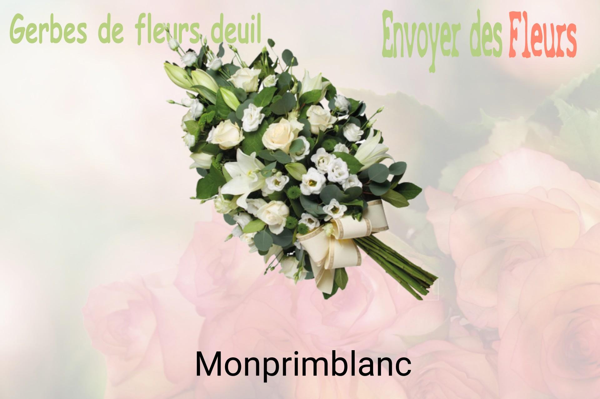 Gerbe de fleurs de deuil livrée à Monprimblanc